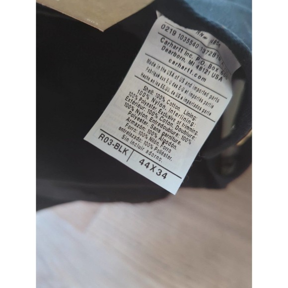 Carhartt Arctic Quilt Lined Duck Bib Overalls Mens 44 w x 34 l $160 - Picture 5 of 7